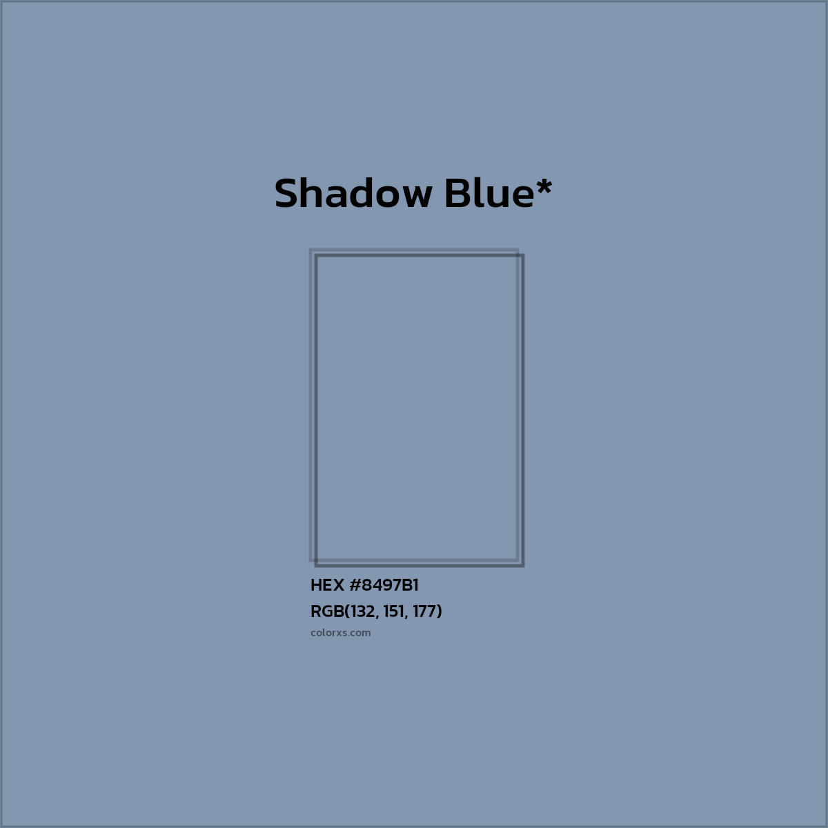 HEX #8497B1 Color Name, Color Code, Palettes, Similar Paints, Images
