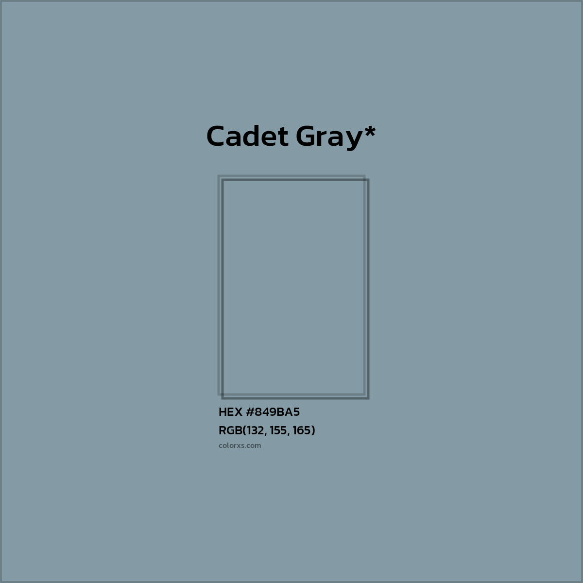 HEX #849BA5 Color Name, Color Code, Palettes, Similar Paints, Images