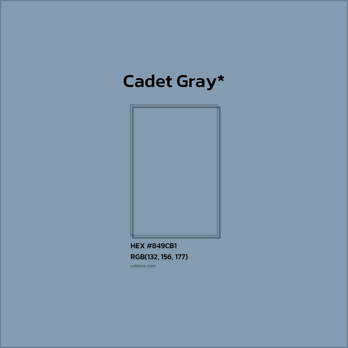 HEX #849CB1 Color Name, Color Code, Palettes, Similar Paints, Images