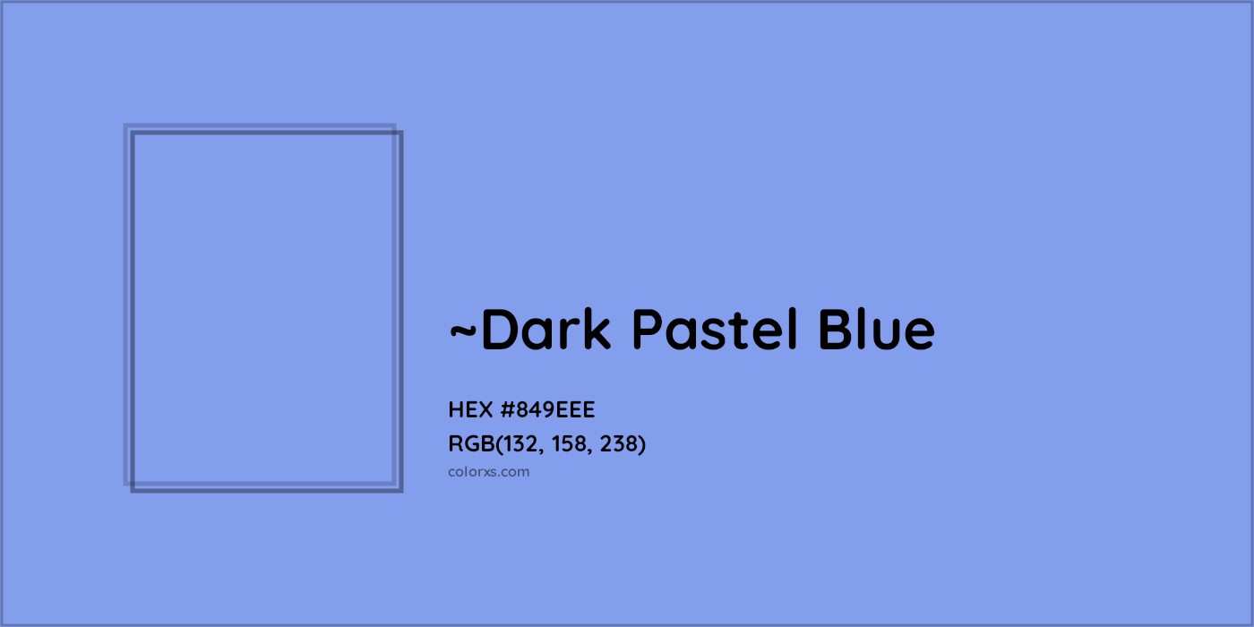 HEX #849EEE Color Name, Color Code, Palettes, Similar Paints, Images