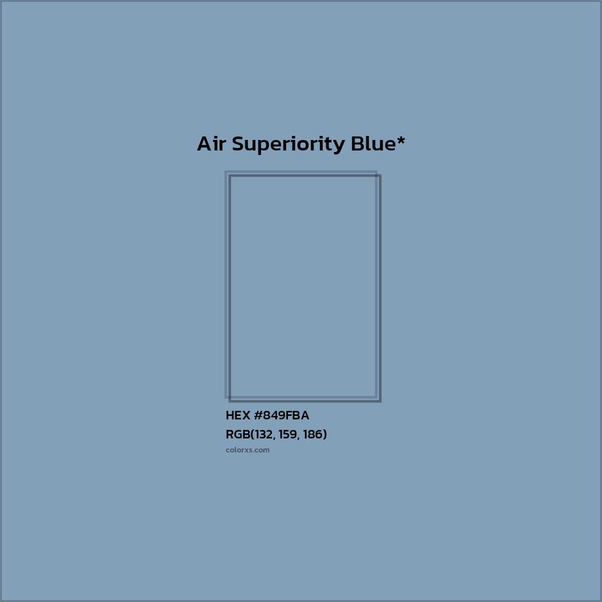 HEX #849FBA Color Name, Color Code, Palettes, Similar Paints, Images