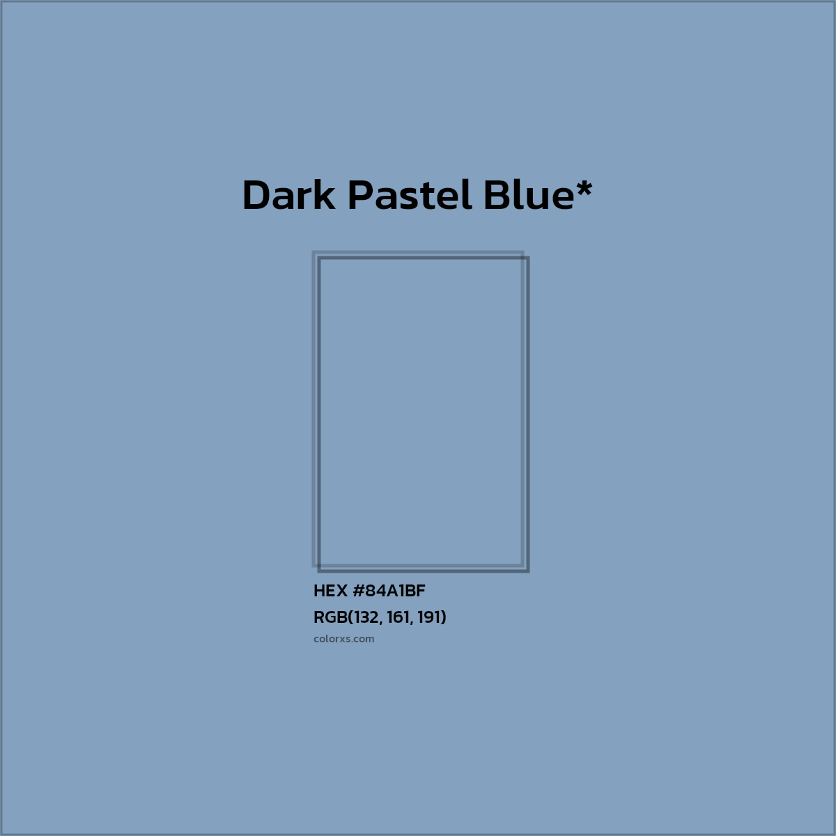HEX #84A1BF Color Name, Color Code, Palettes, Similar Paints, Images