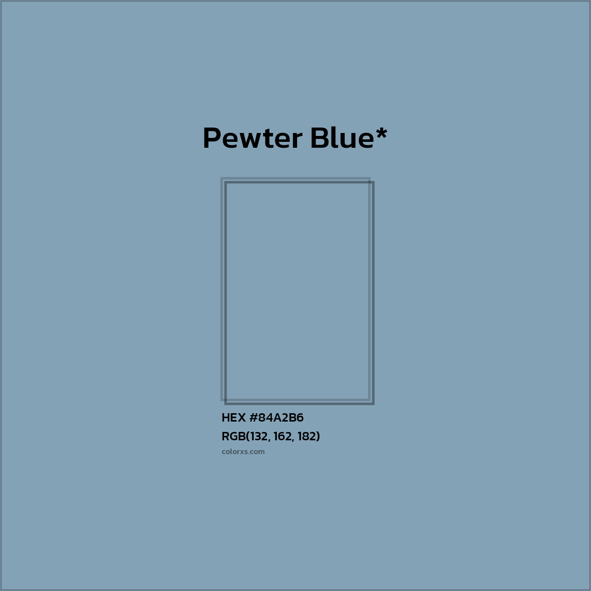 HEX #84A2B6 Color Name, Color Code, Palettes, Similar Paints, Images