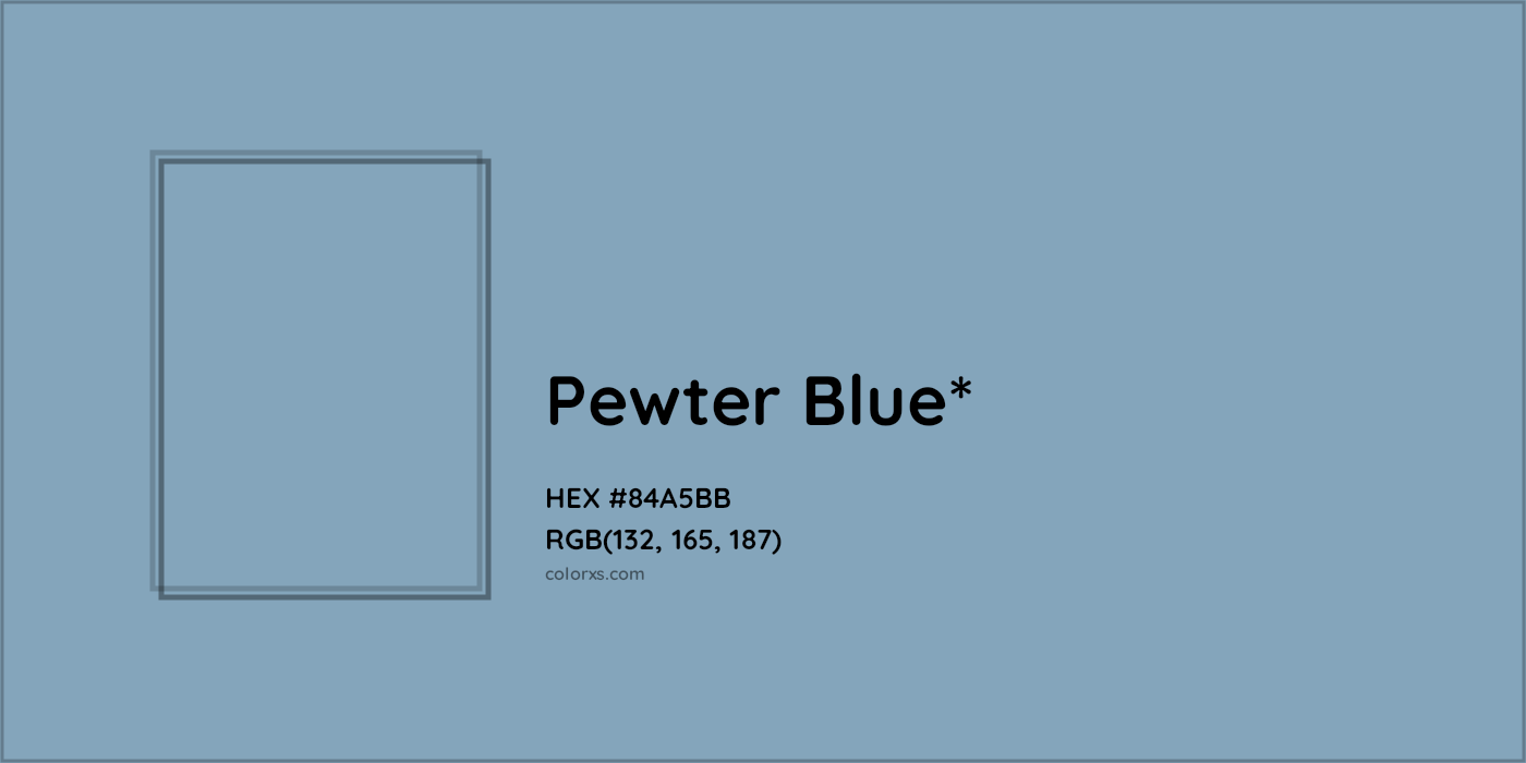 HEX #84A5BB Color Name, Color Code, Palettes, Similar Paints, Images