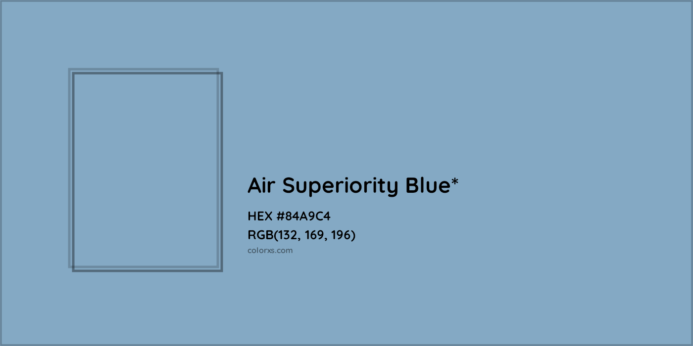 HEX #84A9C4 Color Name, Color Code, Palettes, Similar Paints, Images