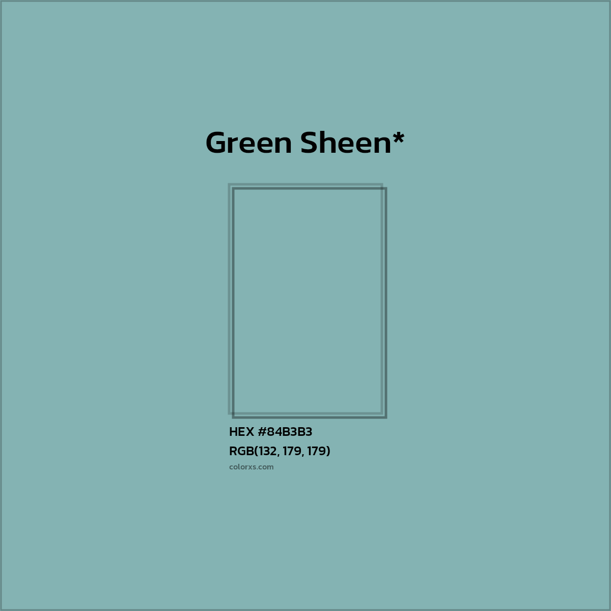 HEX #84B3B3 Color Name, Color Code, Palettes, Similar Paints, Images