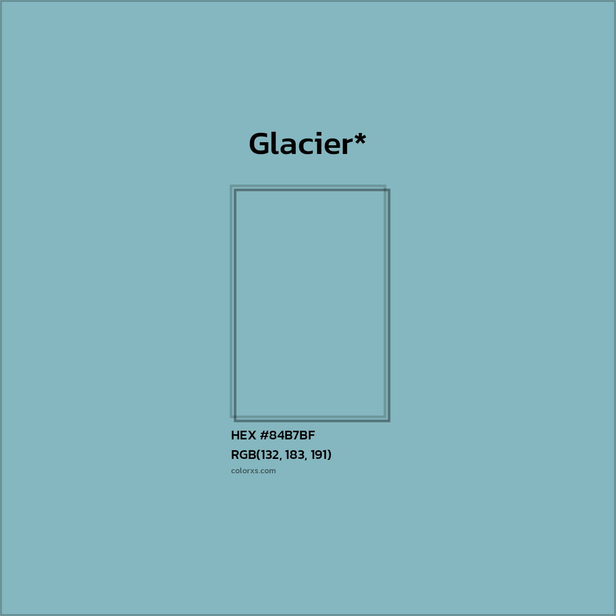 HEX #84B7BF Color Name, Color Code, Palettes, Similar Paints, Images