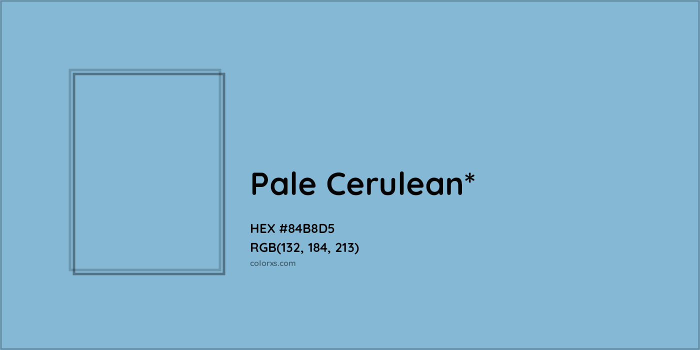 HEX #84B8D5 Color Name, Color Code, Palettes, Similar Paints, Images
