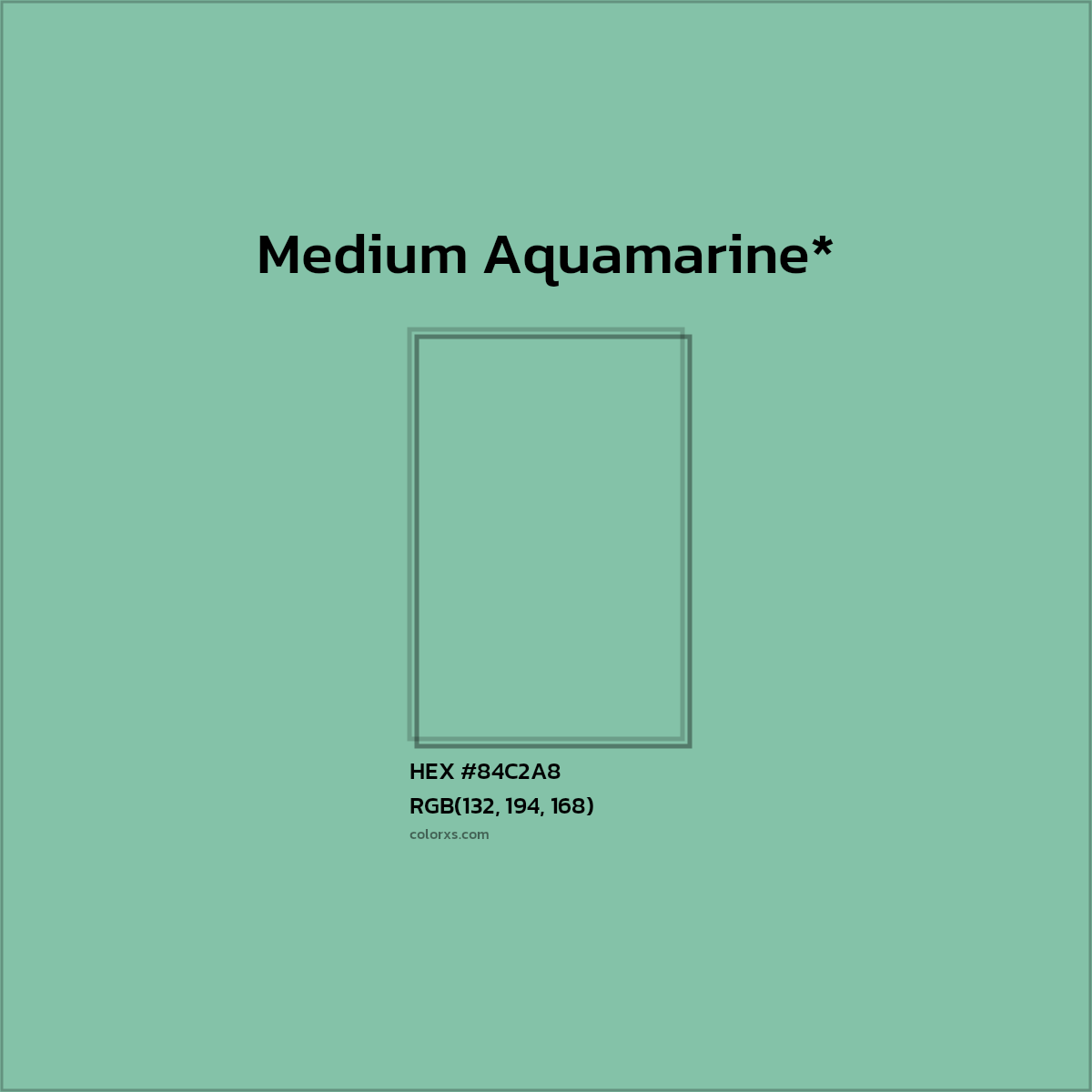 HEX #84C2A8 Color Name, Color Code, Palettes, Similar Paints, Images