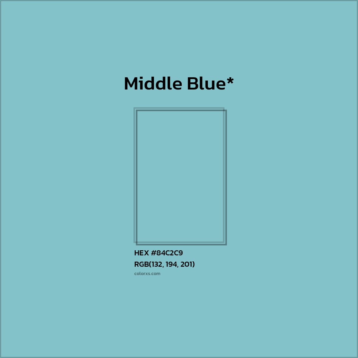 HEX #84C2C9 Color Name, Color Code, Palettes, Similar Paints, Images