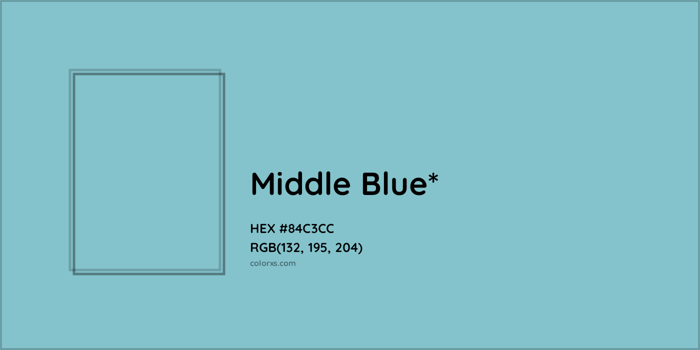 HEX #84C3CC Color Name, Color Code, Palettes, Similar Paints, Images