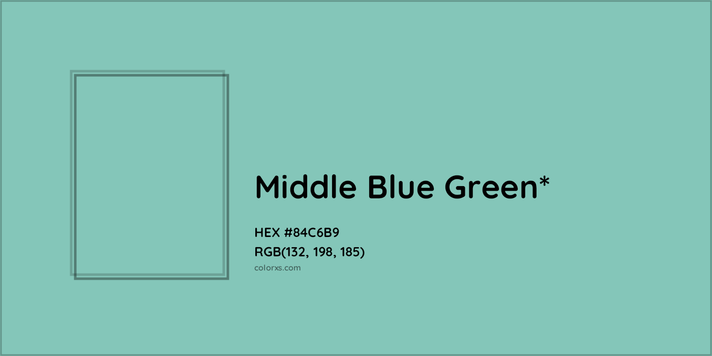 HEX #84C6B9 Color Name, Color Code, Palettes, Similar Paints, Images