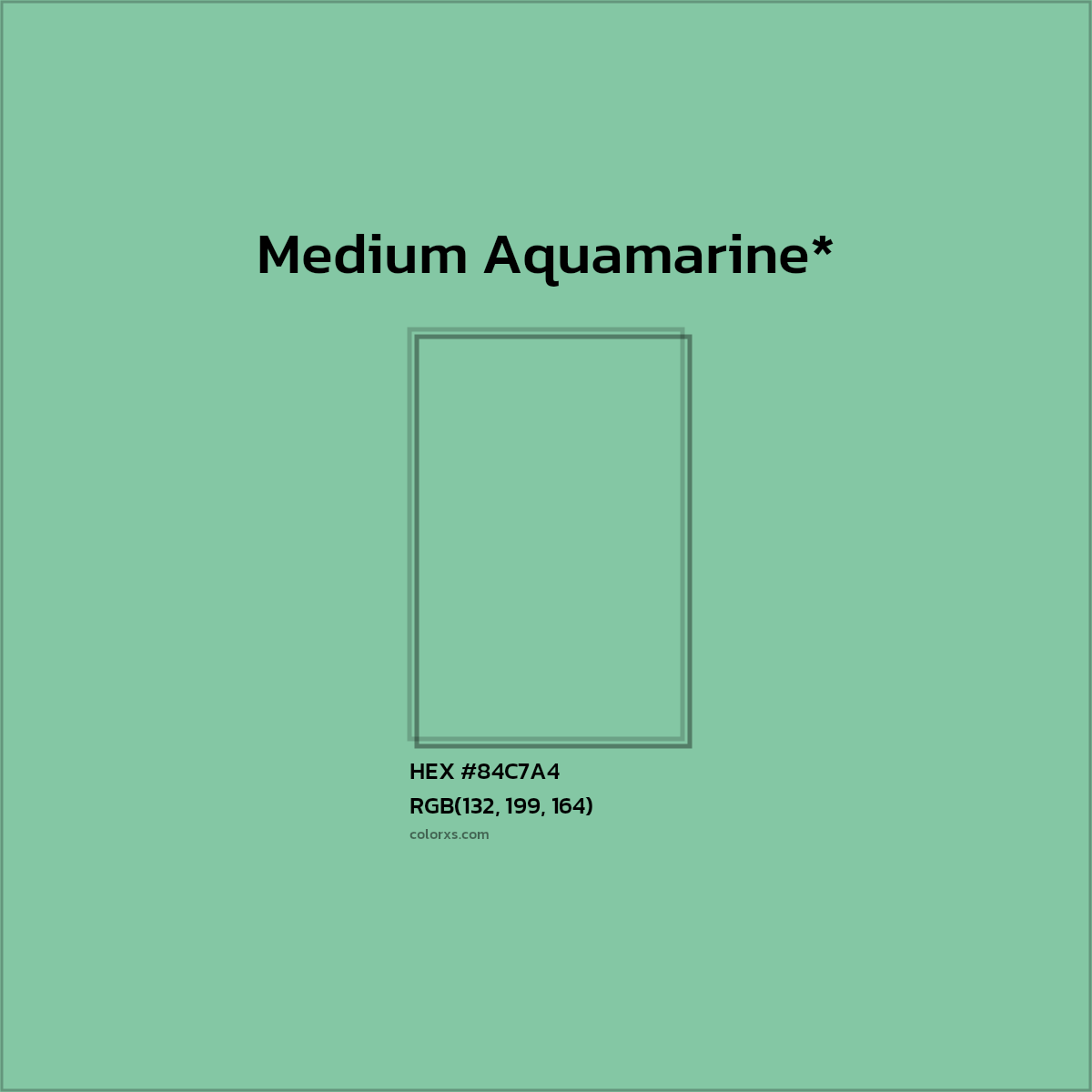 HEX #84C7A4 Color Name, Color Code, Palettes, Similar Paints, Images