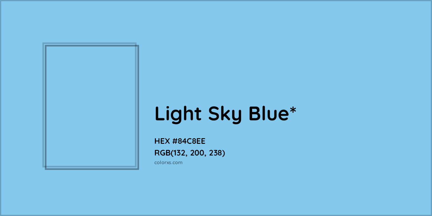 HEX #84C8EE Color Name, Color Code, Palettes, Similar Paints, Images