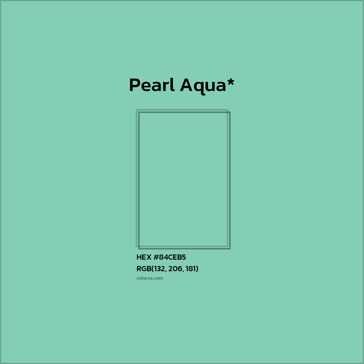 HEX #84CEB5 Color Name, Color Code, Palettes, Similar Paints, Images