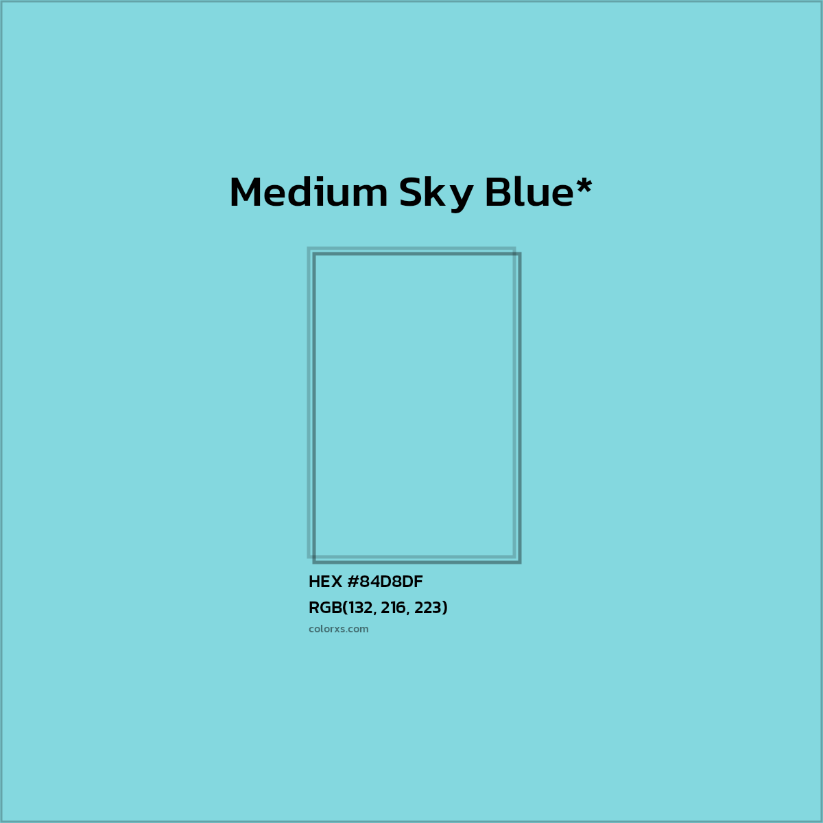 HEX #84D8DF Color Name, Color Code, Palettes, Similar Paints, Images