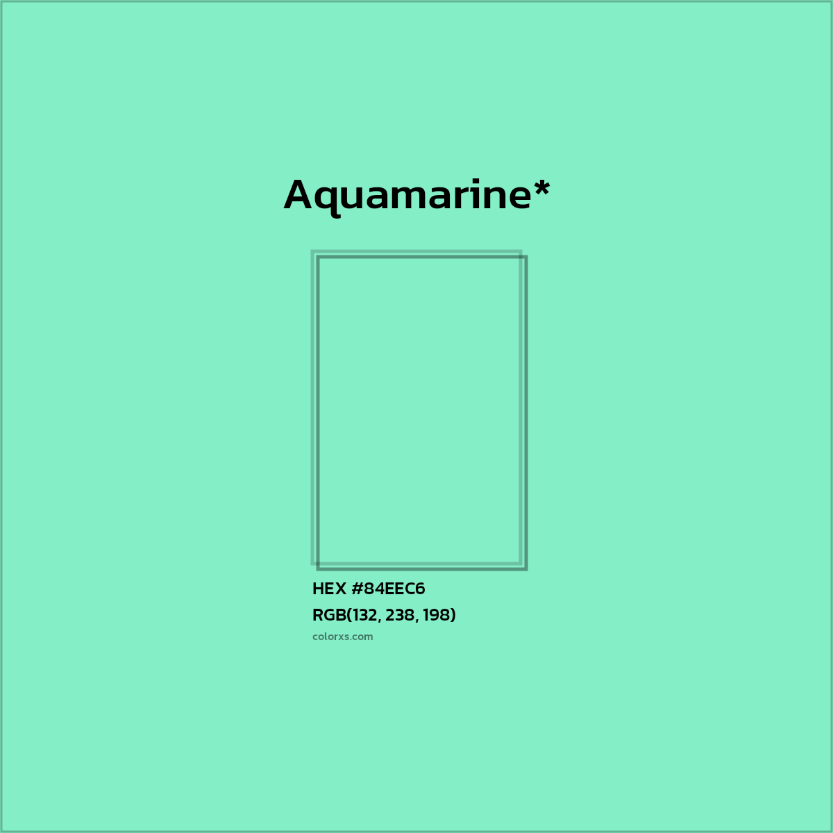 HEX #84EEC6 Color Name, Color Code, Palettes, Similar Paints, Images