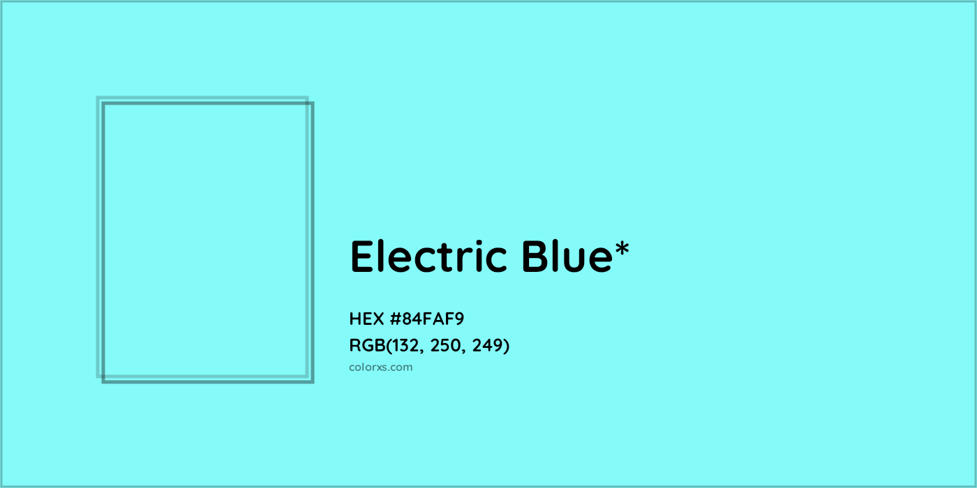HEX #84FAF9 Color Name, Color Code, Palettes, Similar Paints, Images