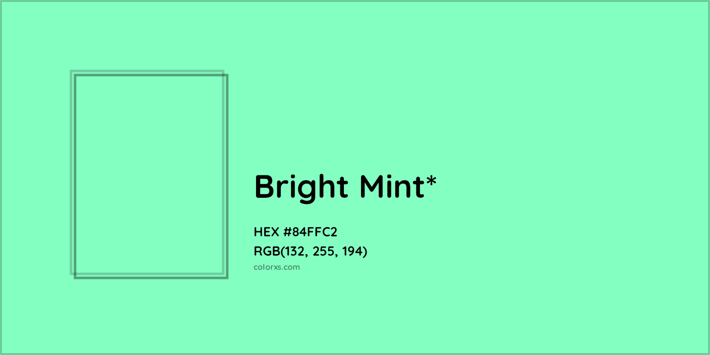 HEX #84FFC2 Color Name, Color Code, Palettes, Similar Paints, Images