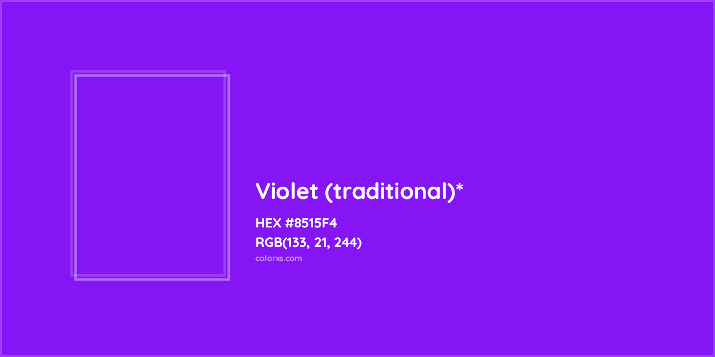 HEX #8515F4 Color Name, Color Code, Palettes, Similar Paints, Images