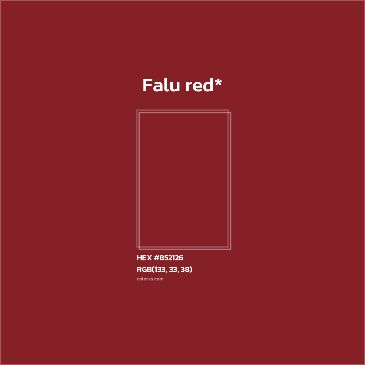 HEX 852126 color name, color code and palettes