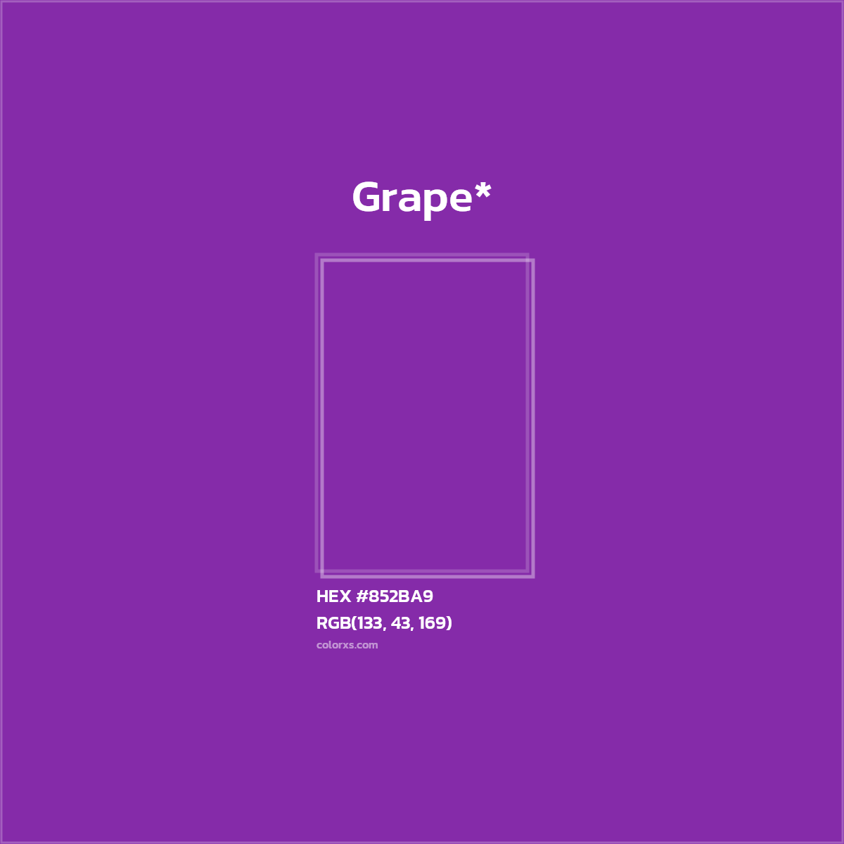 HEX #852BA9 Color Name, Color Code, Palettes, Similar Paints, Images