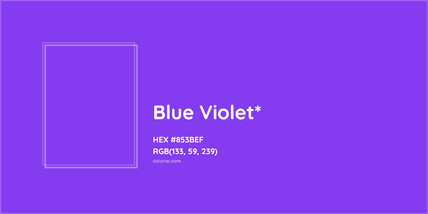 HEX #853BEF Color Name, Color Code, Palettes, Similar Paints, Images