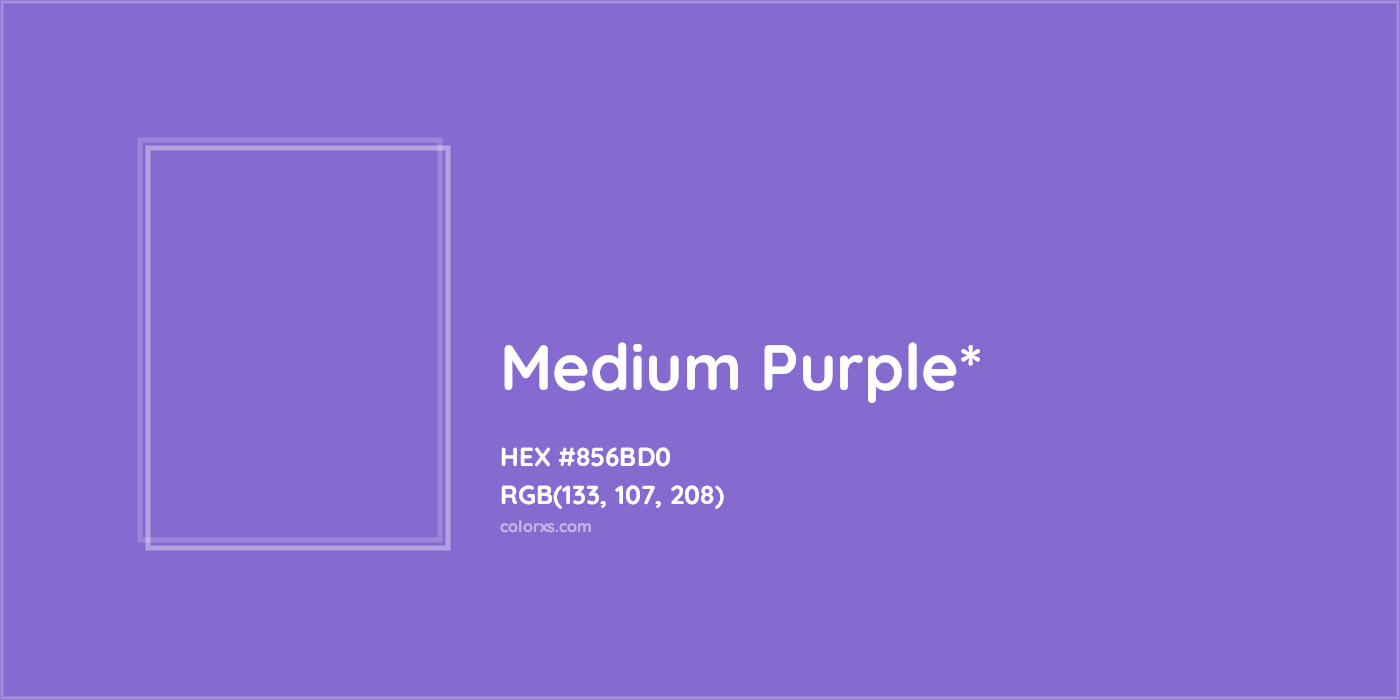 HEX #856BD0 Color Name, Color Code, Palettes, Similar Paints, Images