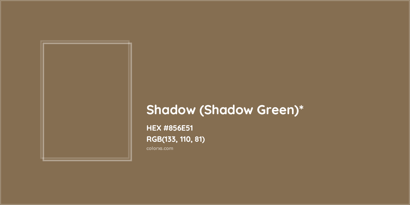 HEX #856E51 Color Name, Color Code, Palettes, Similar Paints, Images