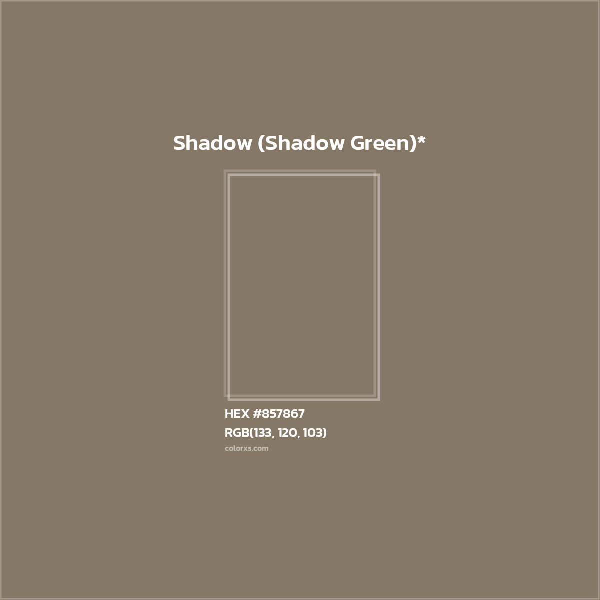 HEX #857867 Color Name, Color Code, Palettes, Similar Paints, Images