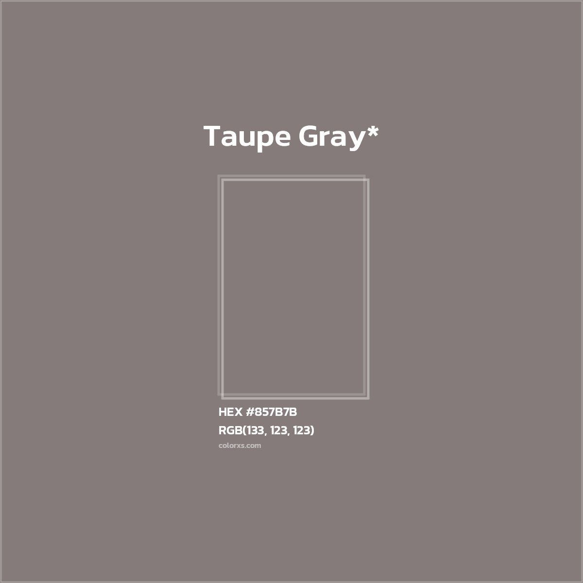 HEX #857B7B Color Name, Color Code, Palettes, Similar Paints, Images