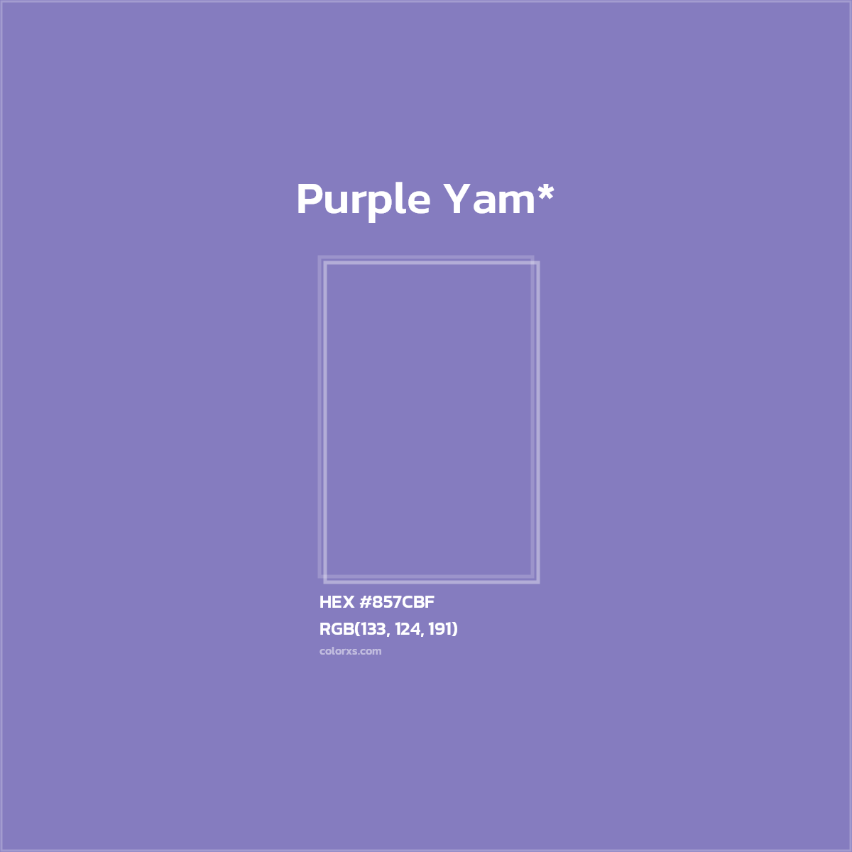 HEX #857CBF Color Name, Color Code, Palettes, Similar Paints, Images