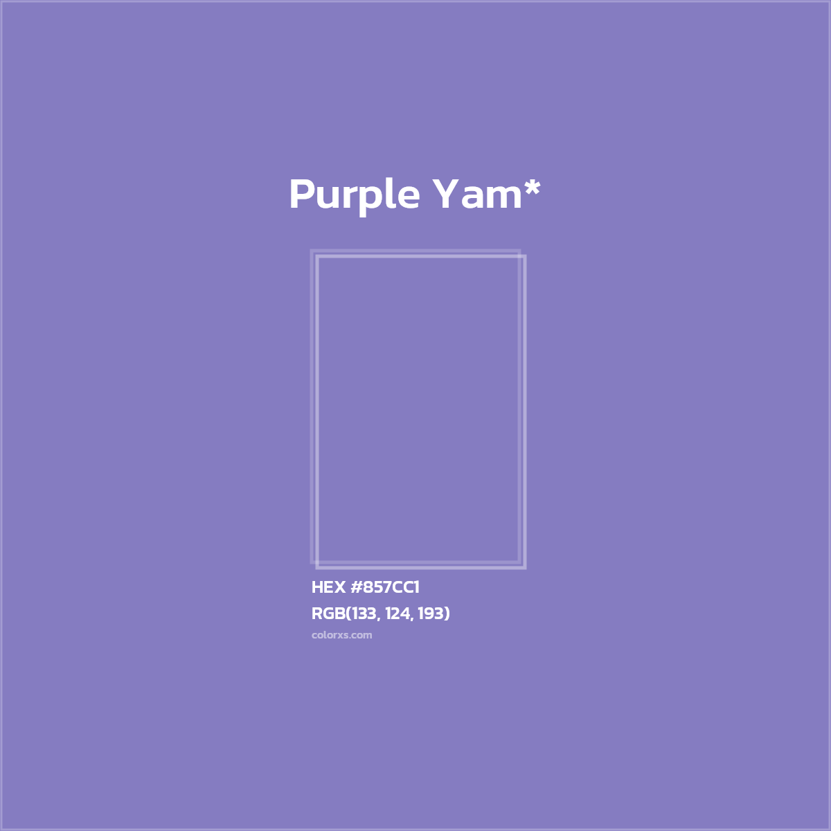 HEX #857CC1 Color Name, Color Code, Palettes, Similar Paints, Images