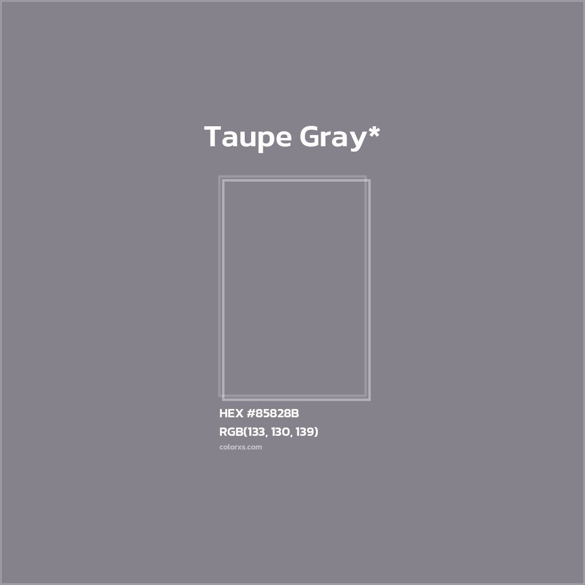HEX #85828B Color Name, Color Code, Palettes, Similar Paints, Images