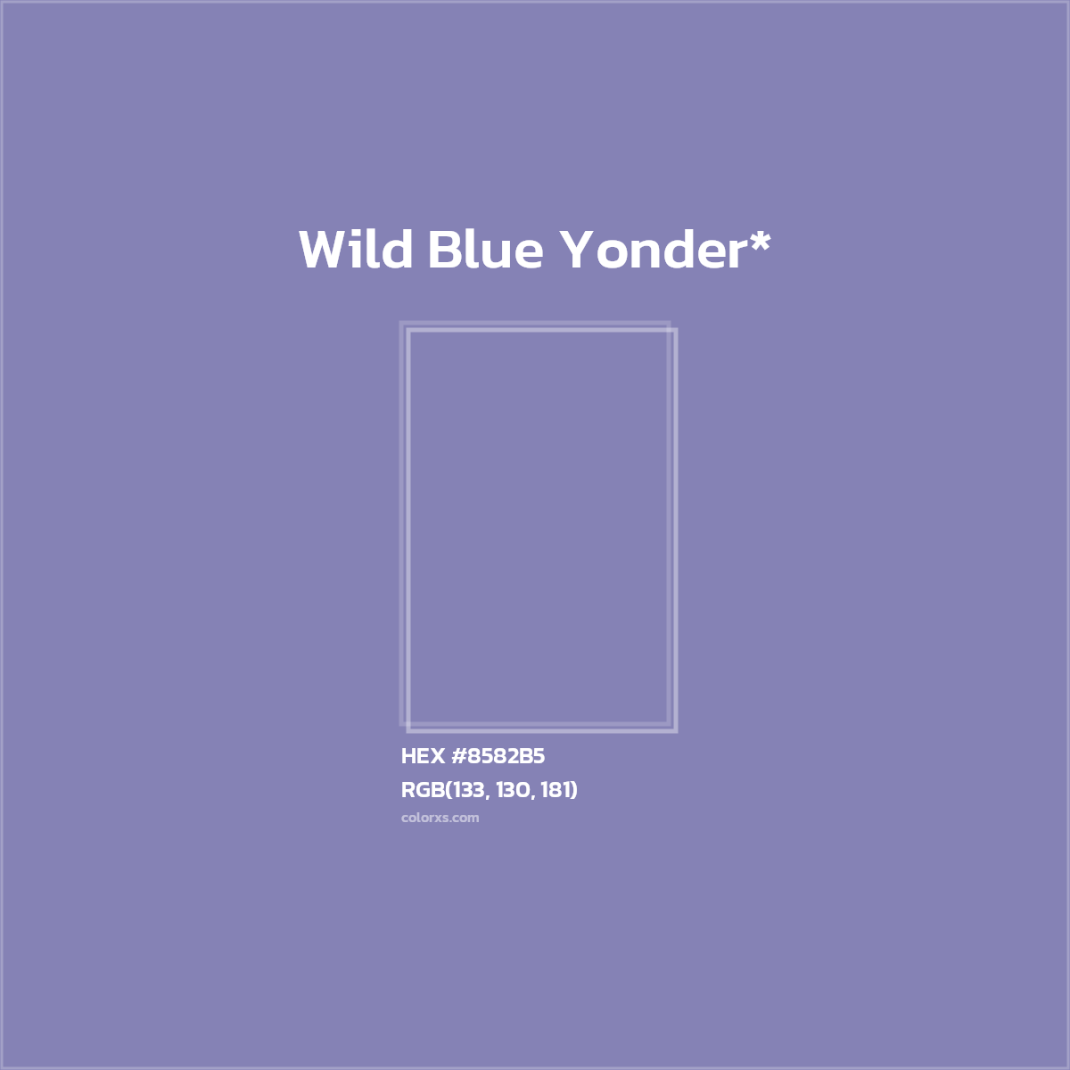 HEX #8582B5 Color Name, Color Code, Palettes, Similar Paints, Images