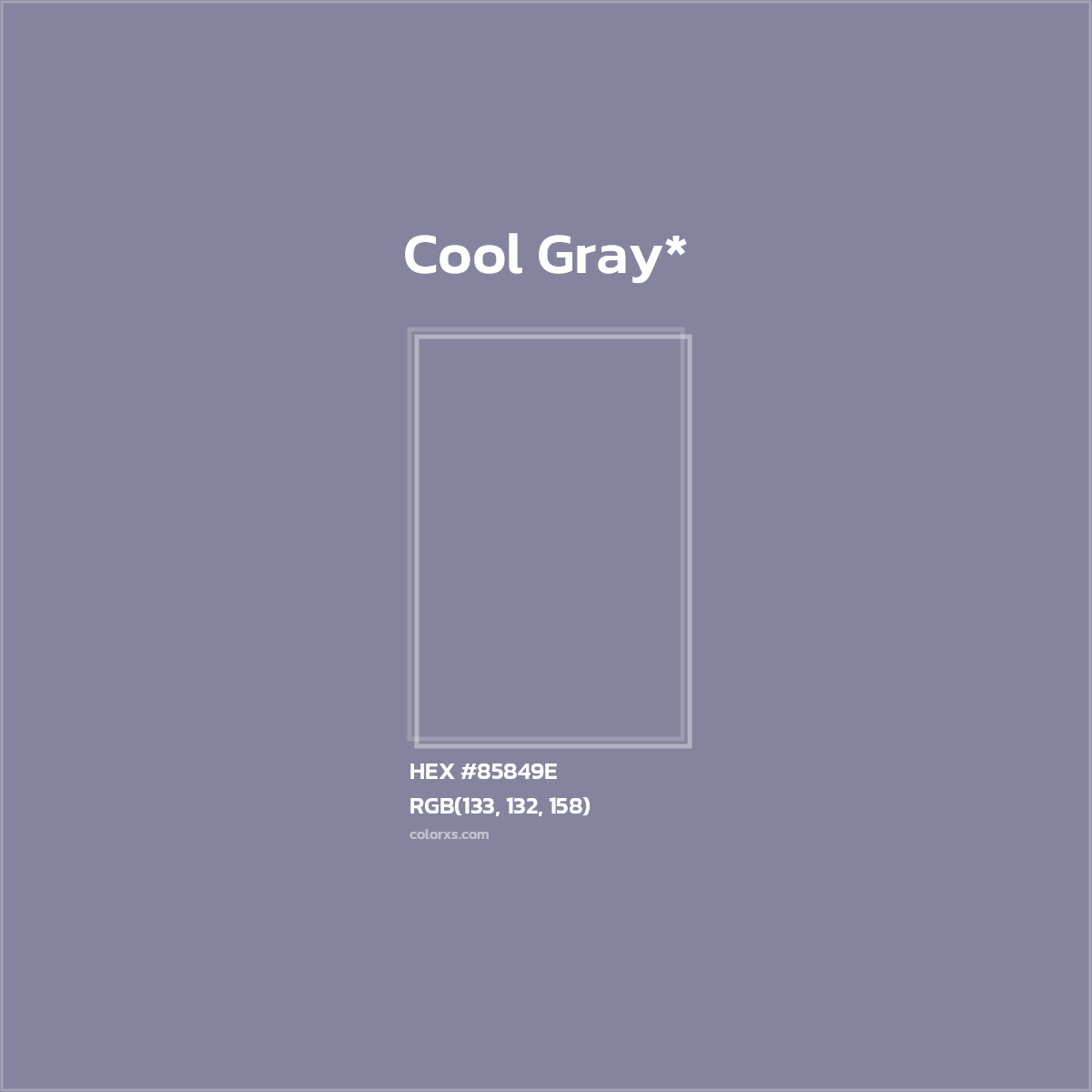 HEX #85849E Color Name, Color Code, Palettes, Similar Paints, Images