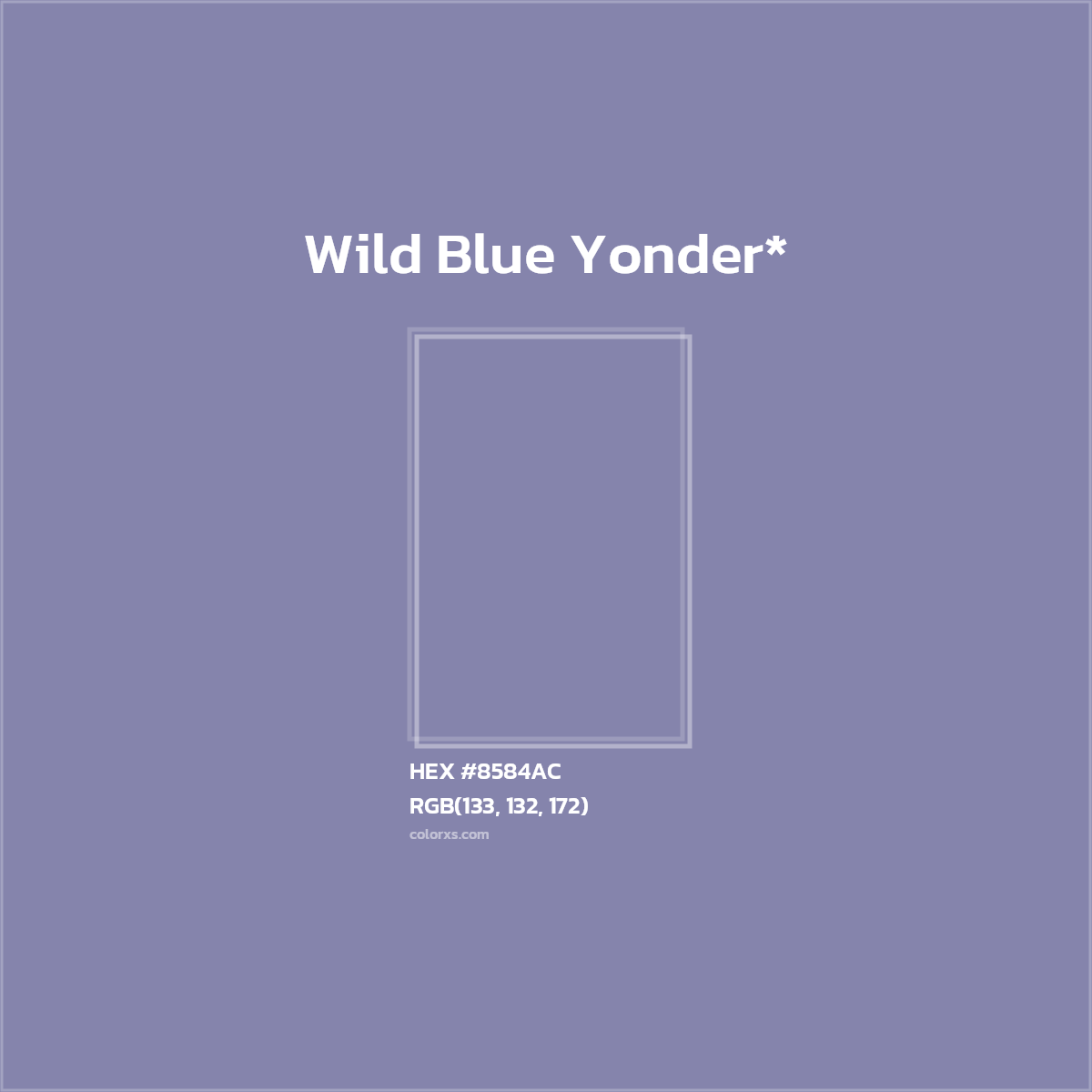 HEX #8584AC Color Name, Color Code, Palettes, Similar Paints, Images