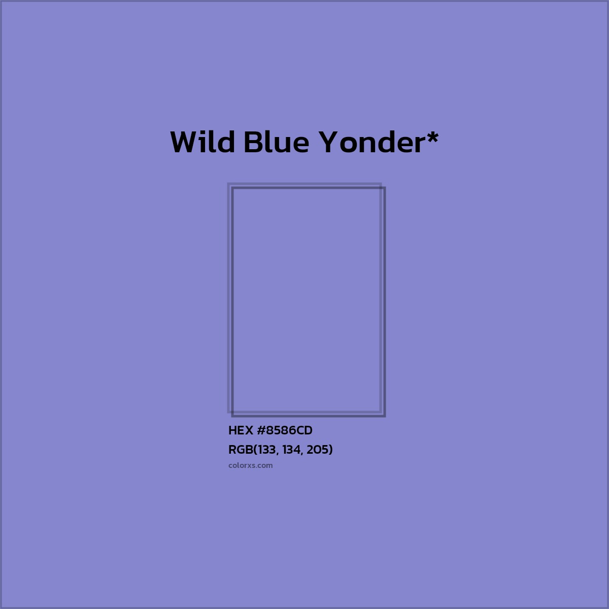 HEX #8586CD Color Name, Color Code, Palettes, Similar Paints, Images