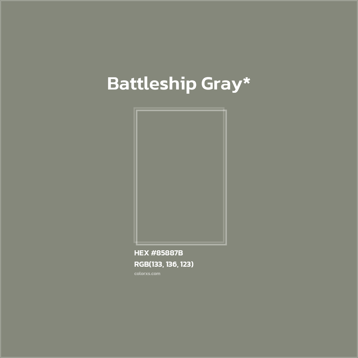 HEX #85887B Color Name, Color Code, Palettes, Similar Paints, Images