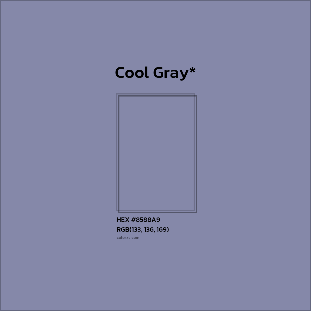 HEX #8588A9 Color Name, Color Code, Palettes, Similar Paints, Images