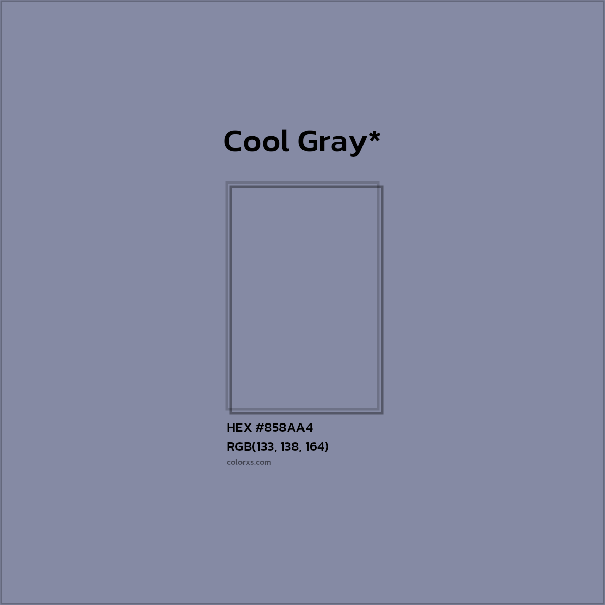 HEX #858AA4 Color Name, Color Code, Palettes, Similar Paints, Images