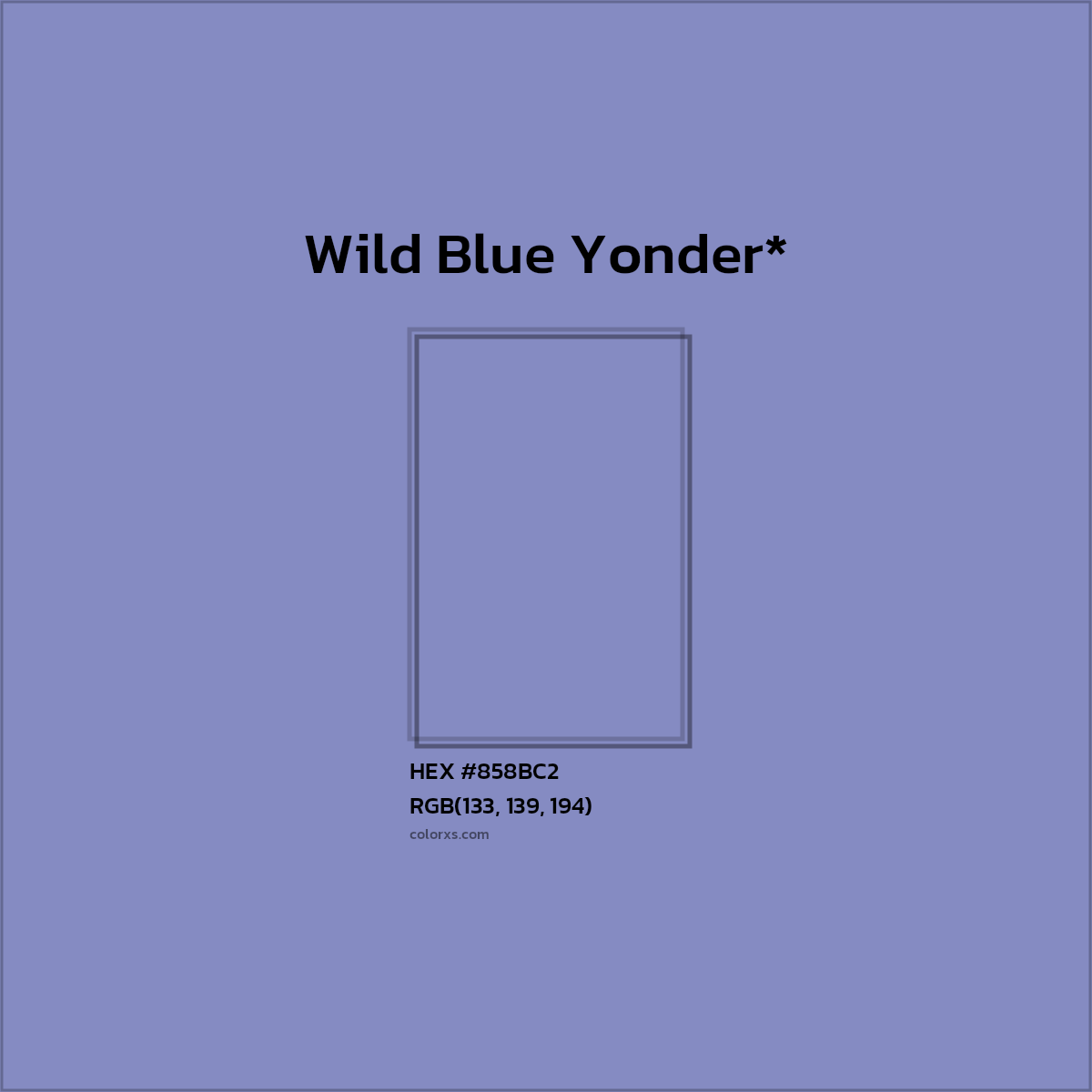 HEX #858BC2 Color Name, Color Code, Palettes, Similar Paints, Images