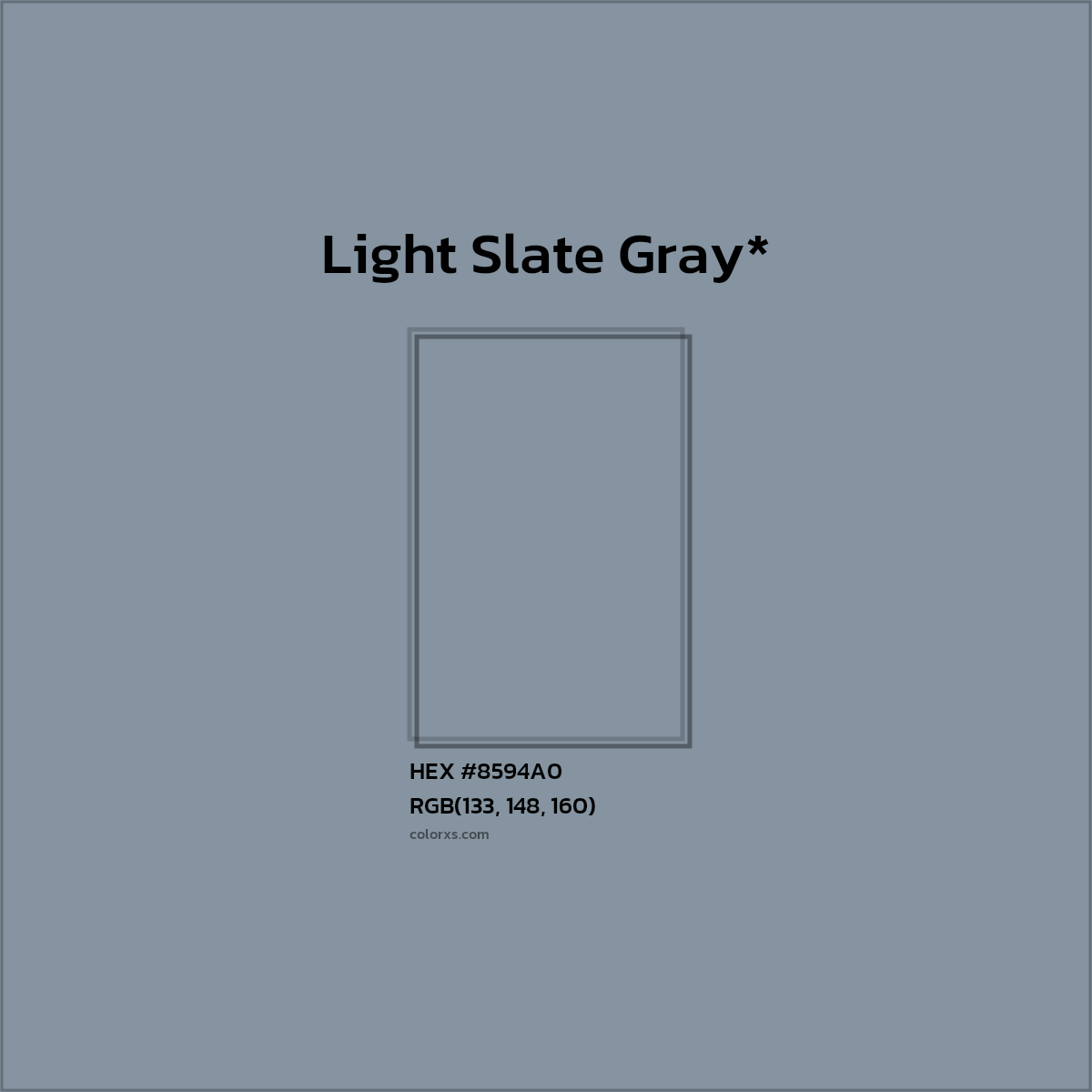 HEX #8594A0 Color Name, Color Code, Palettes, Similar Paints, Images