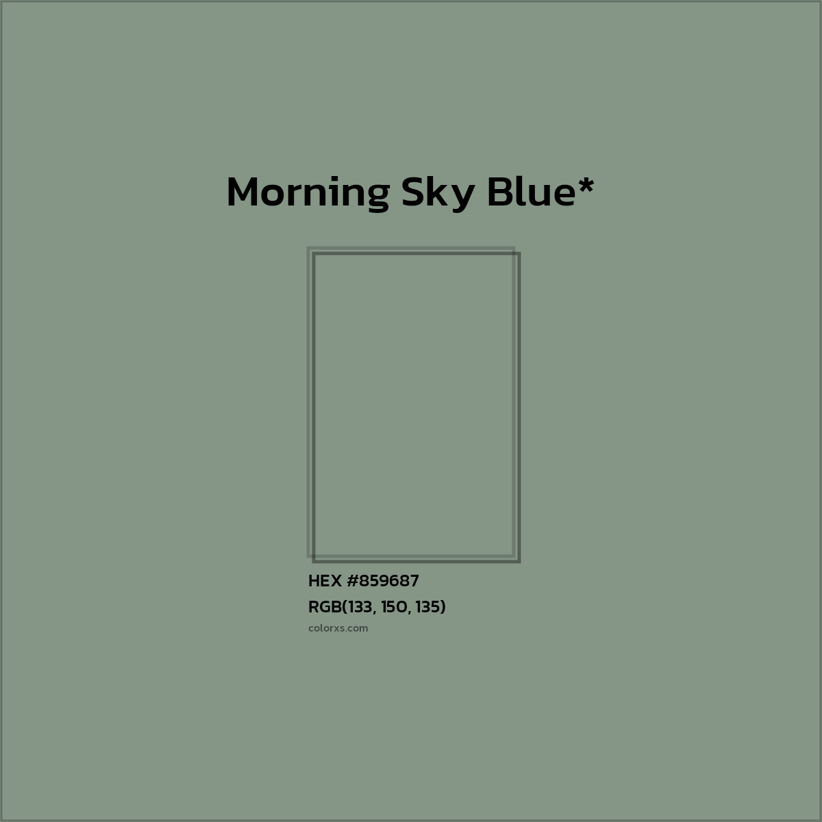 HEX #859687 Color Name, Color Code, Palettes, Similar Paints, Images