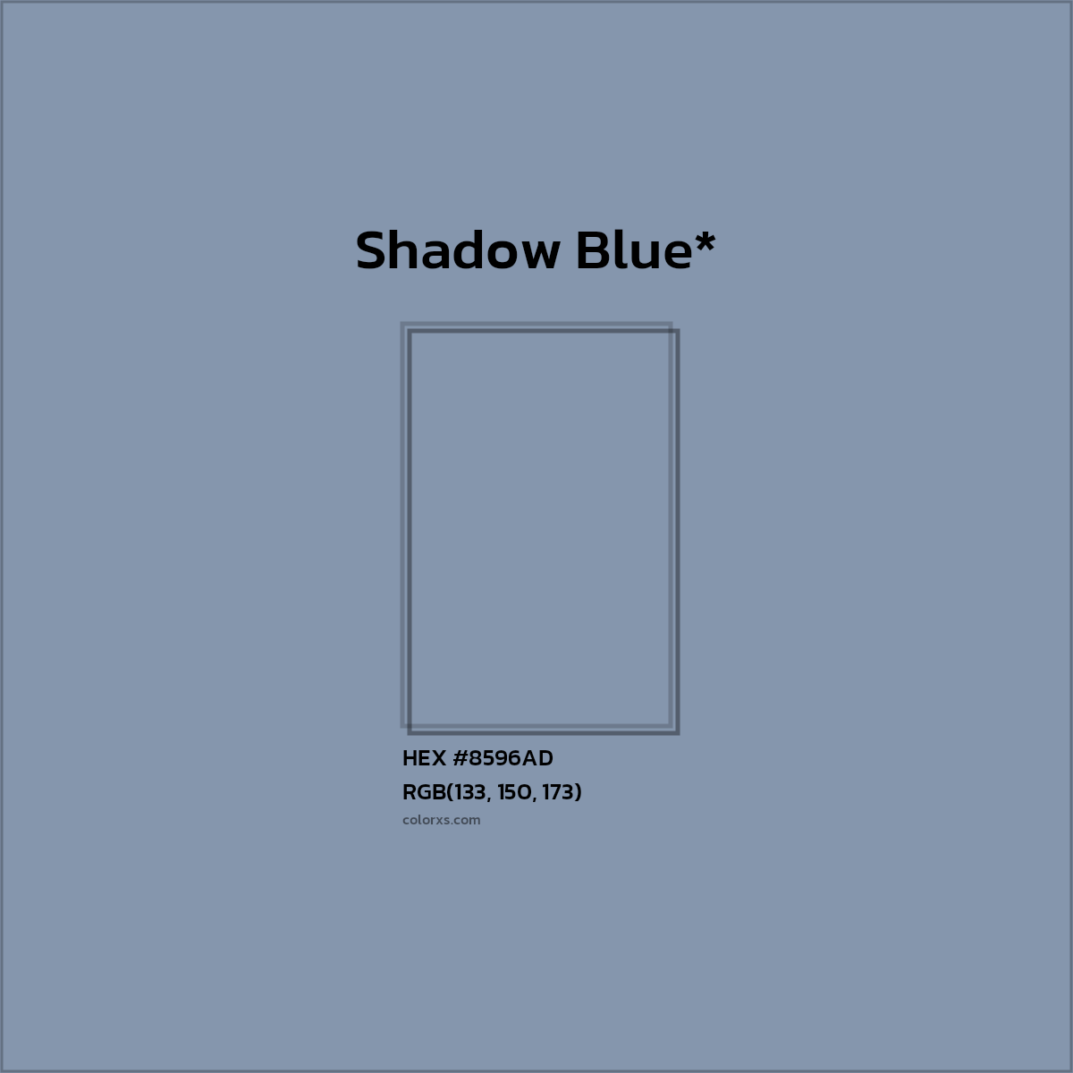 HEX #8596AD Color Name, Color Code, Palettes, Similar Paints, Images