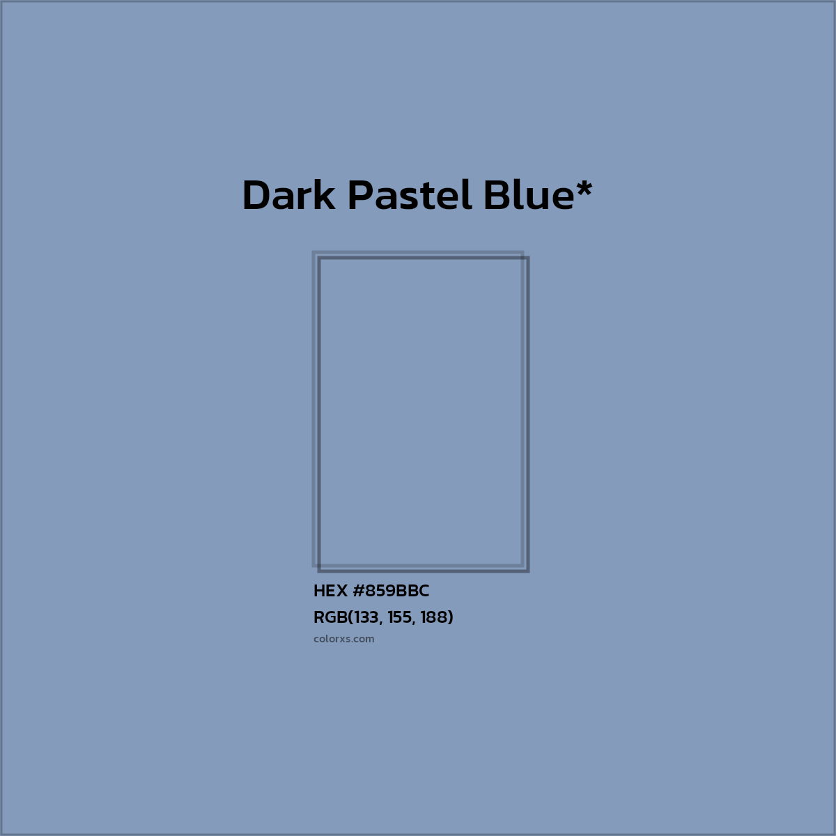 HEX #859BBC Color Name, Color Code, Palettes, Similar Paints, Images