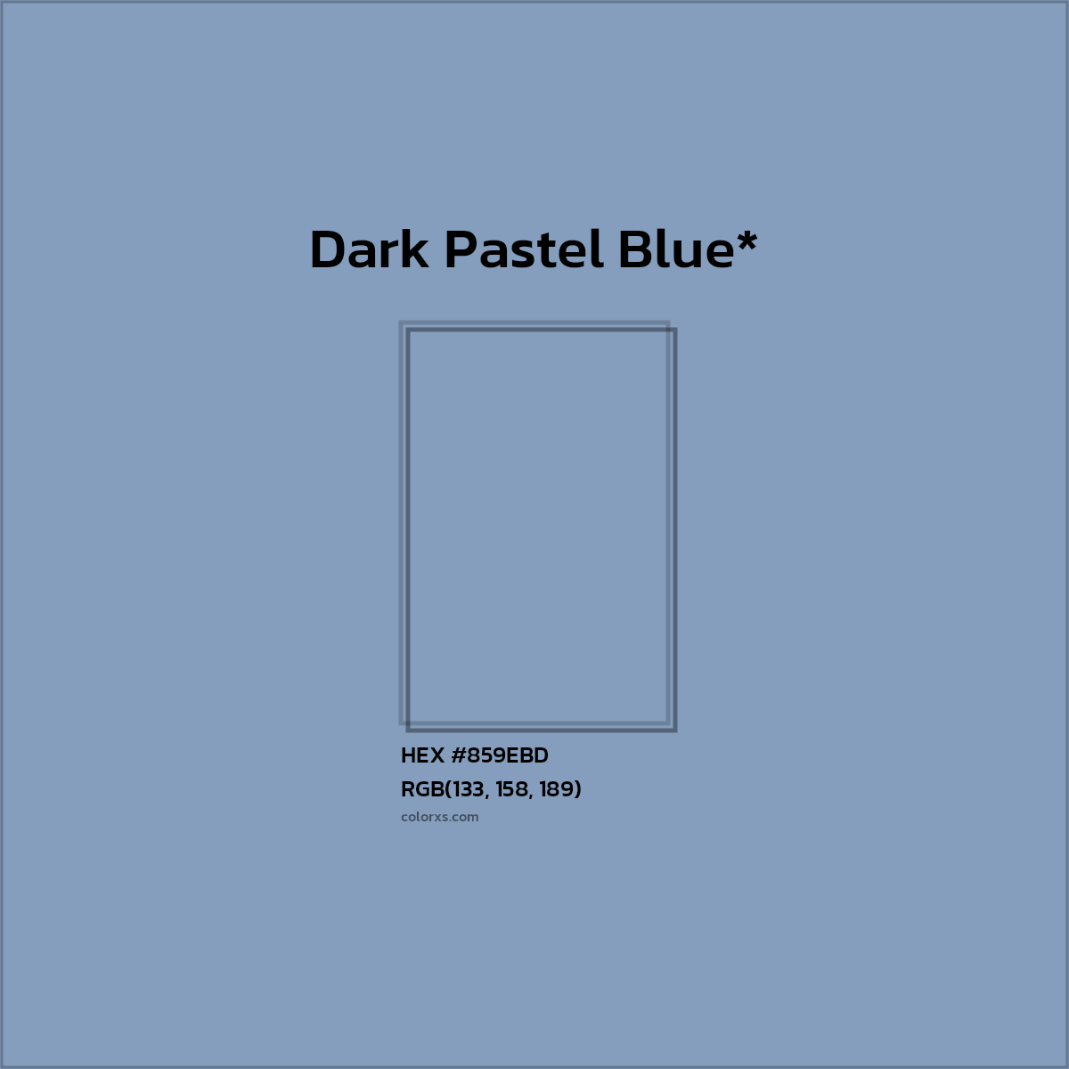 HEX #859EBD Color Name, Color Code, Palettes, Similar Paints, Images