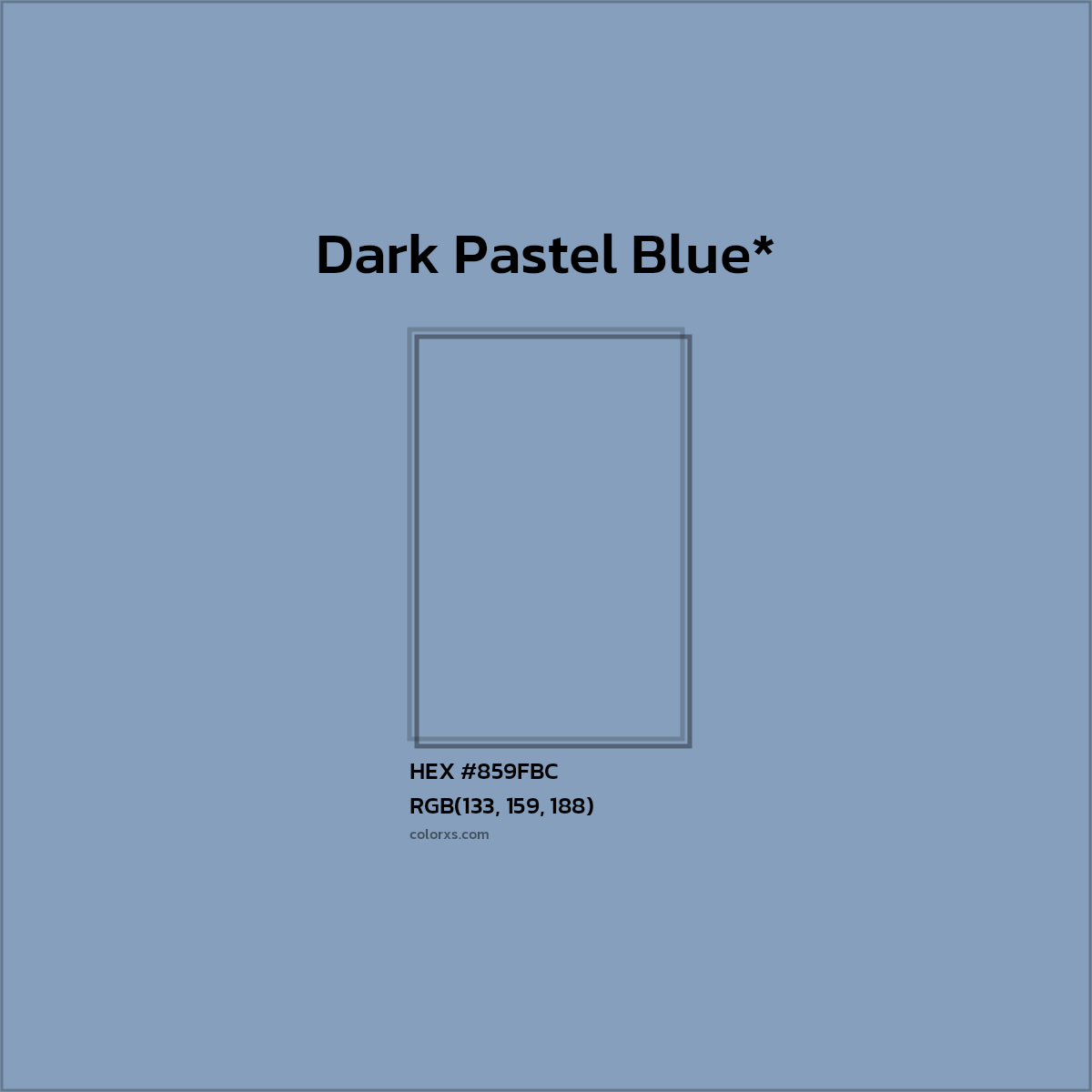 HEX #859FBC Color Name, Color Code, Palettes, Similar Paints, Images