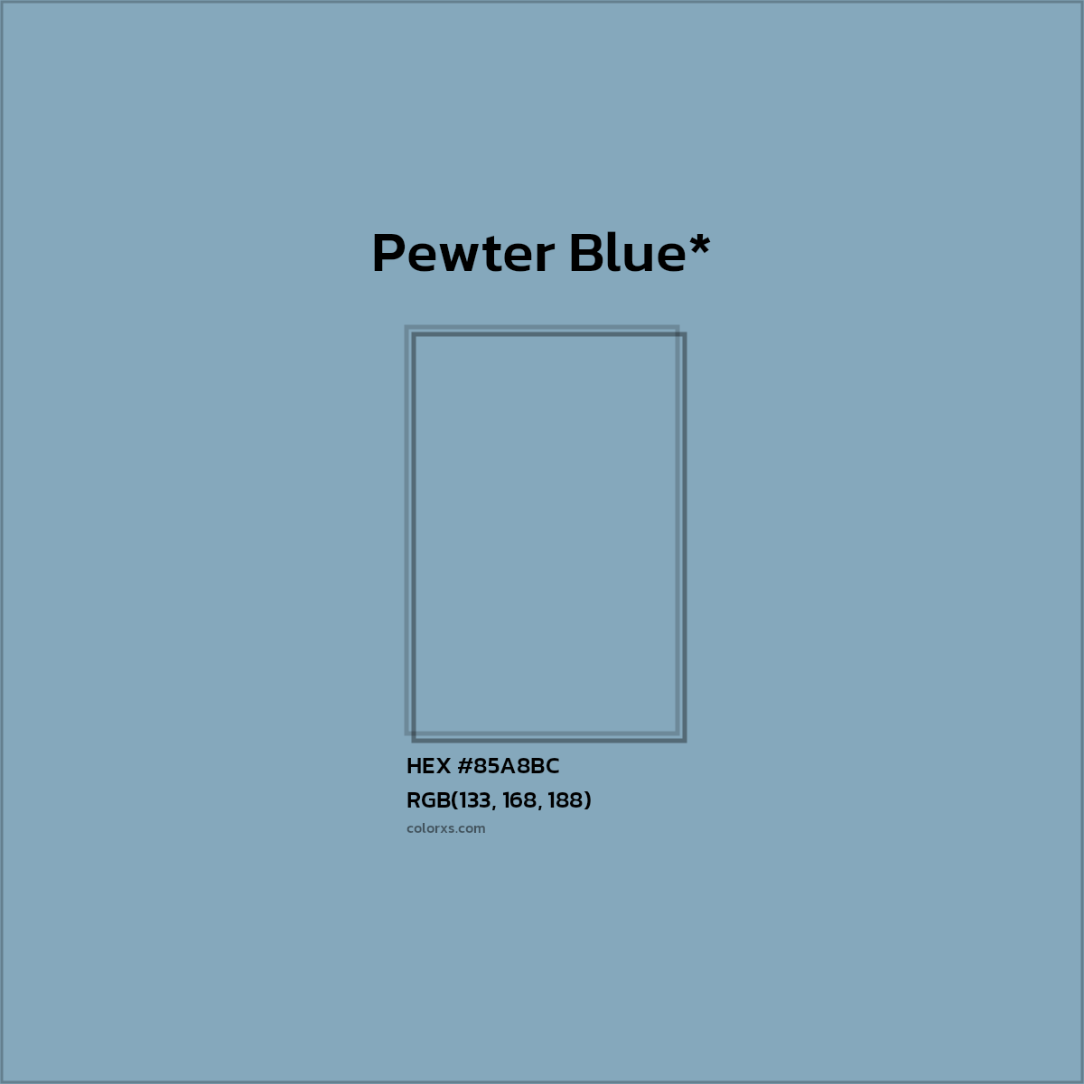 HEX #85A8BC Color Name, Color Code, Palettes, Similar Paints, Images