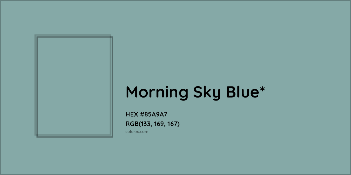 HEX #85A9A7 Color Name, Color Code, Palettes, Similar Paints, Images